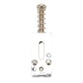thumbnail image 4 of 6 Pcs Roller Bridge Tremolo Saddles For Strat TL Electric Guitar Chrome Color, 4 of 12