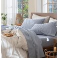 thumbnail image 1 of Bedding Sheet Set Washed Cotton Linen Like Textu Breathable Durable Soft Comfy (Dark Orange Queen), 1 of 6