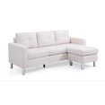thumbnail image 1 of Nathaniel Home Canapé sectionnel convertible petit espace Braxton blanc, 1 of 5