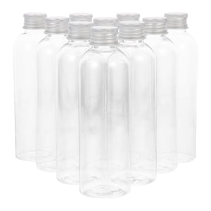 SUTENGDA 10 Pcs Bottle Empty Transparent Plastic Baby Sensory Bottles for Juicing Drinks