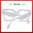 thumbnail image 5 of Fashionable Oversized Blue Light Blocking Glasses - Big Square Frame, Metal Accents, Protect Eyesight, Comfortable Fit, 5 of 5