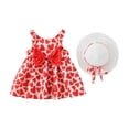 thumbnail image 1 of Robes pour Tout-Petits Sans Manches, Robes Tutu, Robe d'Été pour Filles avec Chapeaux, Ensemble 2 Pcs, Robe de Fée pour Tout-Petit 4-5 Ans, 1 of 8