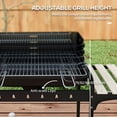 thumbnail image 4 of CoSoTower Barbecue au Charbon avec Hauteur de Gril Réglable, Chariot BBQ Portable avec Récupérateur de Cendres et Roues, Noir, 4 of 7