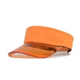 thumbnail image 2 of GDREDA Sun Hat Men Fashion Women Solid Color Sun Protection Topless Transparent Baseball Visor Cap，Orange, 2 of 2