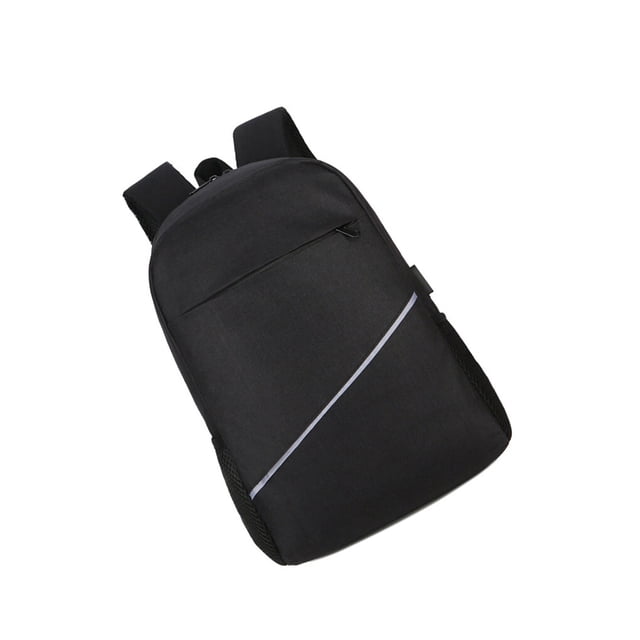 Kurtrusly 14inch Sac d'ordinateur universel PC Accessoire Couleur Solide USB Port Zipper Ordinateur portable Sac à dos Ordinateurs Supports Ordinateurs Accessoires Noir