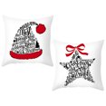 thumbnail image 1 of Jusqu'à 65% de Réduction SMihono Noël Lettre Modèle Canapé-Lit Maison Decor Taie d'Oreiller Housse de Coussin, 1 of 1