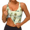 thumbnail image 3 of Balery Avocado for Exercise Pattern Racerback Sports Bras for Women - Padded Seamless High Impact Support for Yoga Gym Workout Fitness-Medium, 3 of 8