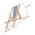 thumbnail image 2 of Minkissy 1 Pce Chaise Longue Miniature Modèle Bleu Marine à Rayures pour Mini Décorations, 2 of 5