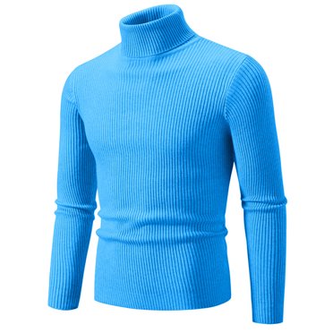 Économies d'Hiver! Miqool Chandail Col Roulé pour Hommes Ajusté Doux Tricoté Décontracté Léger Manches Longues Thermique Basique (Disponible en Grande Taille)