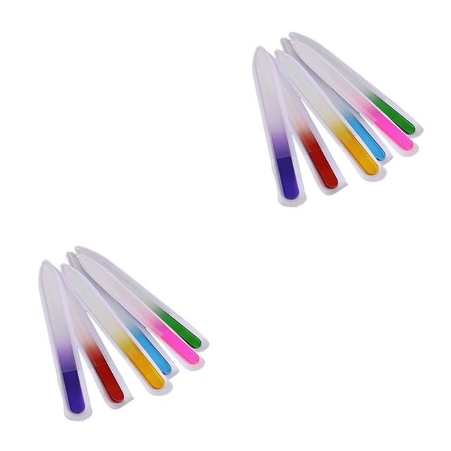 Ruiboury 6PCS/Set Nail File Frosted Lightweight Wear-resistant Sturdy Reusable DIY Handicrafts Glass Nail Art Manicure Tools 9cm 2Set