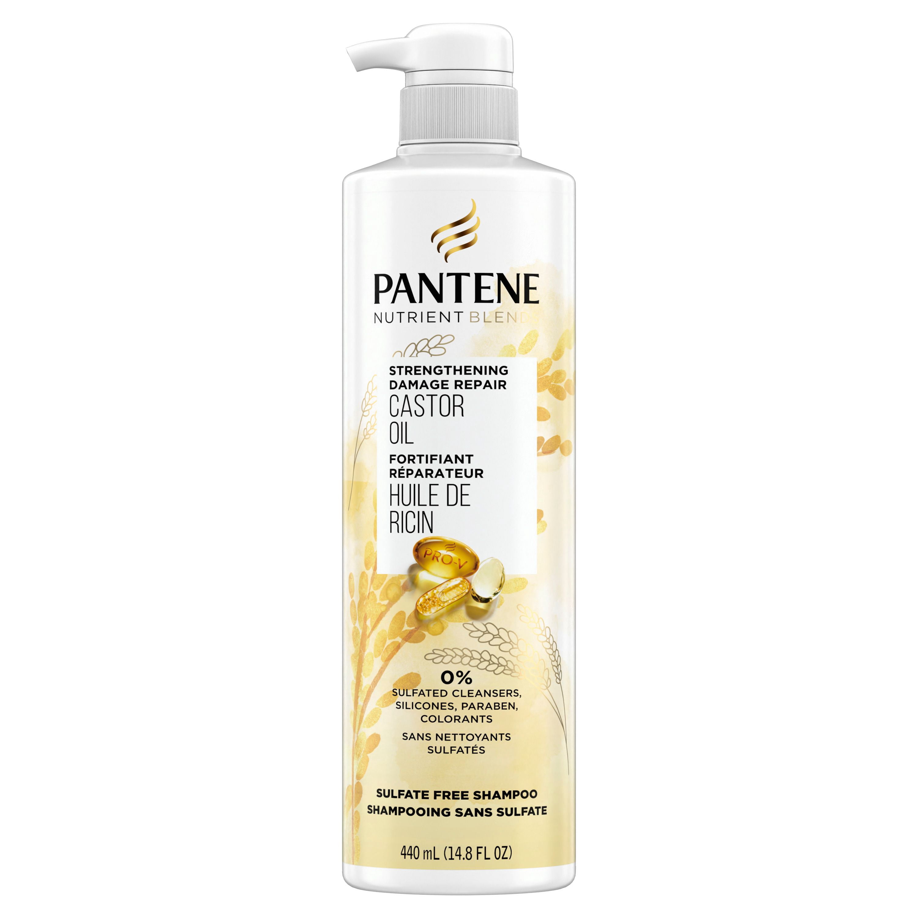 Pantene Nutrient Blends Strengthening Damage Repair Castor Oil Sulfate Free Shampoo
