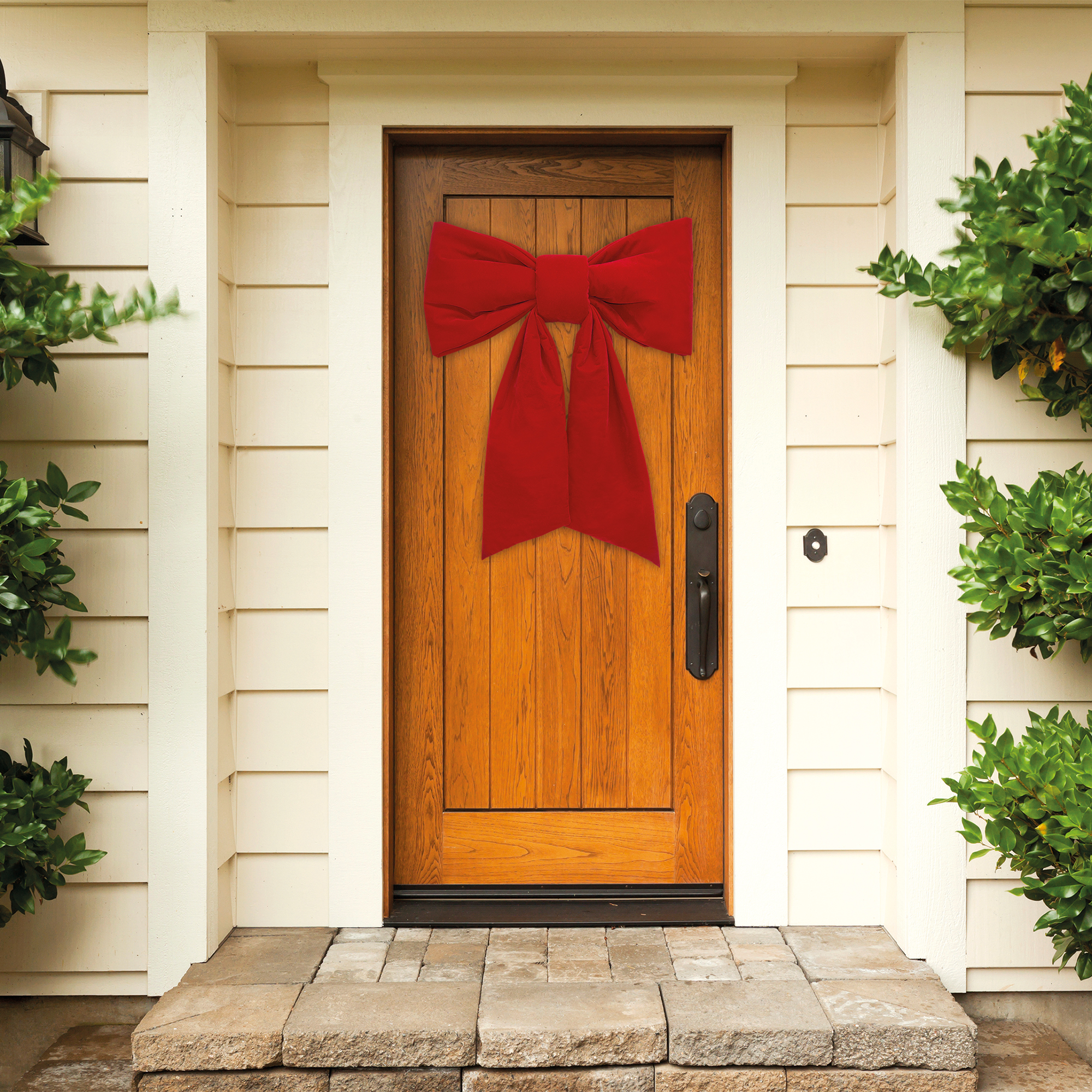 Holiday Time Red Velvet Jumbo Bow Décor, 28 Inches