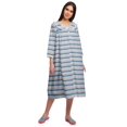 thumbnail image 2 of Moomaya Robe de Nuit d'Allaitement en Coton à Col Rond Imprimée pour Femmes, 2 of 6