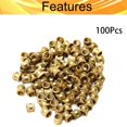 thumbnail image 4 of Wekity M5x6mm Female Thread Knurled Nuts,100PCS Hx6mm OD Brass Threaded Insert Embedment Nuts Hydraulic Welded Joint Injection Molding Assortment Kit for 3D Printing Injection Molding-0621, 4 of 5