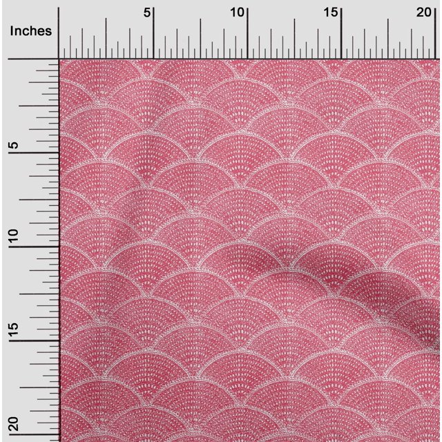 oneOone Georgette Viscose Rose Pink Fabric Block Sewing Material Print Fabric By The Yard 42 Inch Wide