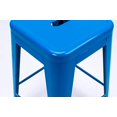 thumbnail image 2 of Vogue Furniture Direct 24 Inch Metal Bar stools, Backless Counter Height Barstools, Indoor Outdoor Stackable Stools with Square Seat, Set of 4 (Blue), 2 of 4