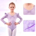 thumbnail image 3 of Robe de Danse à Manches Longues pour Tout-Petites Filles Automne Hiver, Robe d'Entraînement à Volants, Vêtements de Ballet pour Filles, 3 of 3