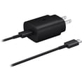 thumbnail image 1 of Original Samsung 25W Super Fast Charger And USB C Cable Compatible with Galaxy Tab Active 2 - Samsung wall charger with 25 Watt Super fast charge capability uses Power Delivery - Black, 1 of 1