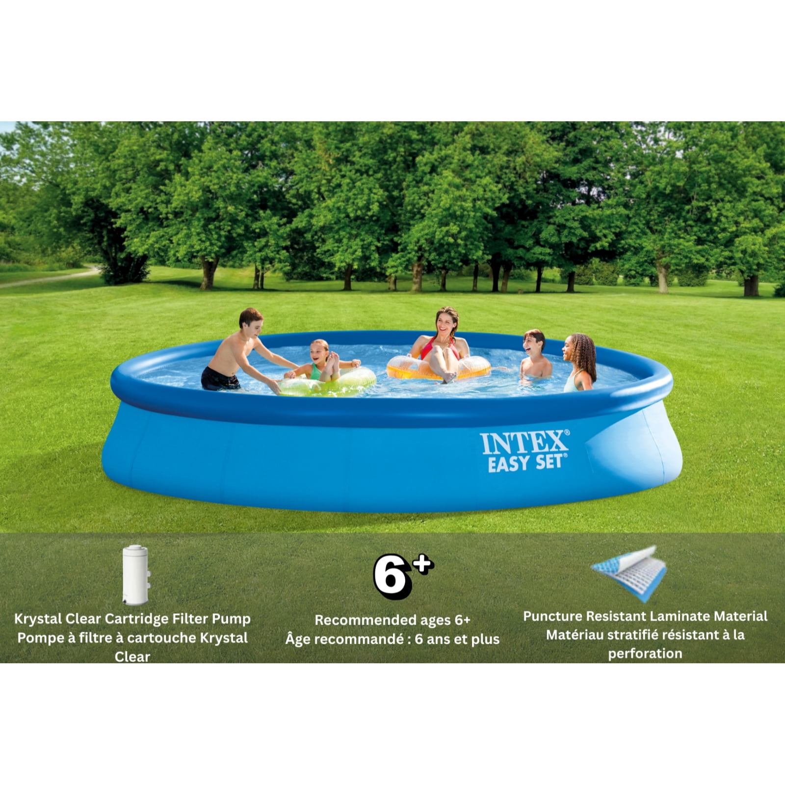 Ensemble piscine Easy Set Intex de 15 pieds x 33 pouces
