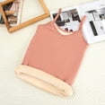 thumbnail image 2 of Summer Savings! SROBPTY Kids Sleeveless Shirts Tops, Middle Aged Girls' Solid Color Base Underwear with Thick Velvet To Cold Student Spring and Small Suspender Inner and Outer Pink, 15-18Years, 2 of 5