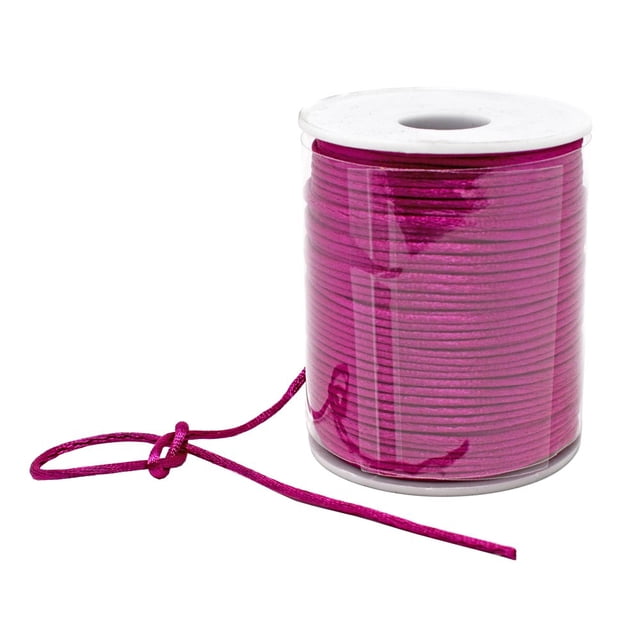 LEEYNEER - 2mm x 100 yards Satin Rattail Cord Shamballa Nylon Macrame Kumihimo string
