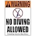 thumbnail image 3 of No Diving Allowed Warning Sign (4 Inch Lettering) - 18 x 24 Inches - Plastic, 3 of 4