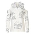 thumbnail image 3 of Womens Tops Long Sleeve Womens V Neck Pullover Off the Shoulder Printing Long Sleeve Tops, 3 of 9