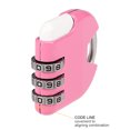 thumbnail image 3 of Unique Bargains 3 Digit Combination Padlock, 3.3mm Shackle, Zinc Alloy Lock, Pink, 3 of 5