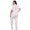 thumbnail image 4 of White Mark Ensemble de Pyjama Tropical à Manches Courtes à Boutons pour Femmes, 4 of 6