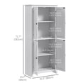 thumbnail image 3 of HOMCOM 72" Freestanding Kitchen Pantry, Buffet Cabinet, White, 3 of 10