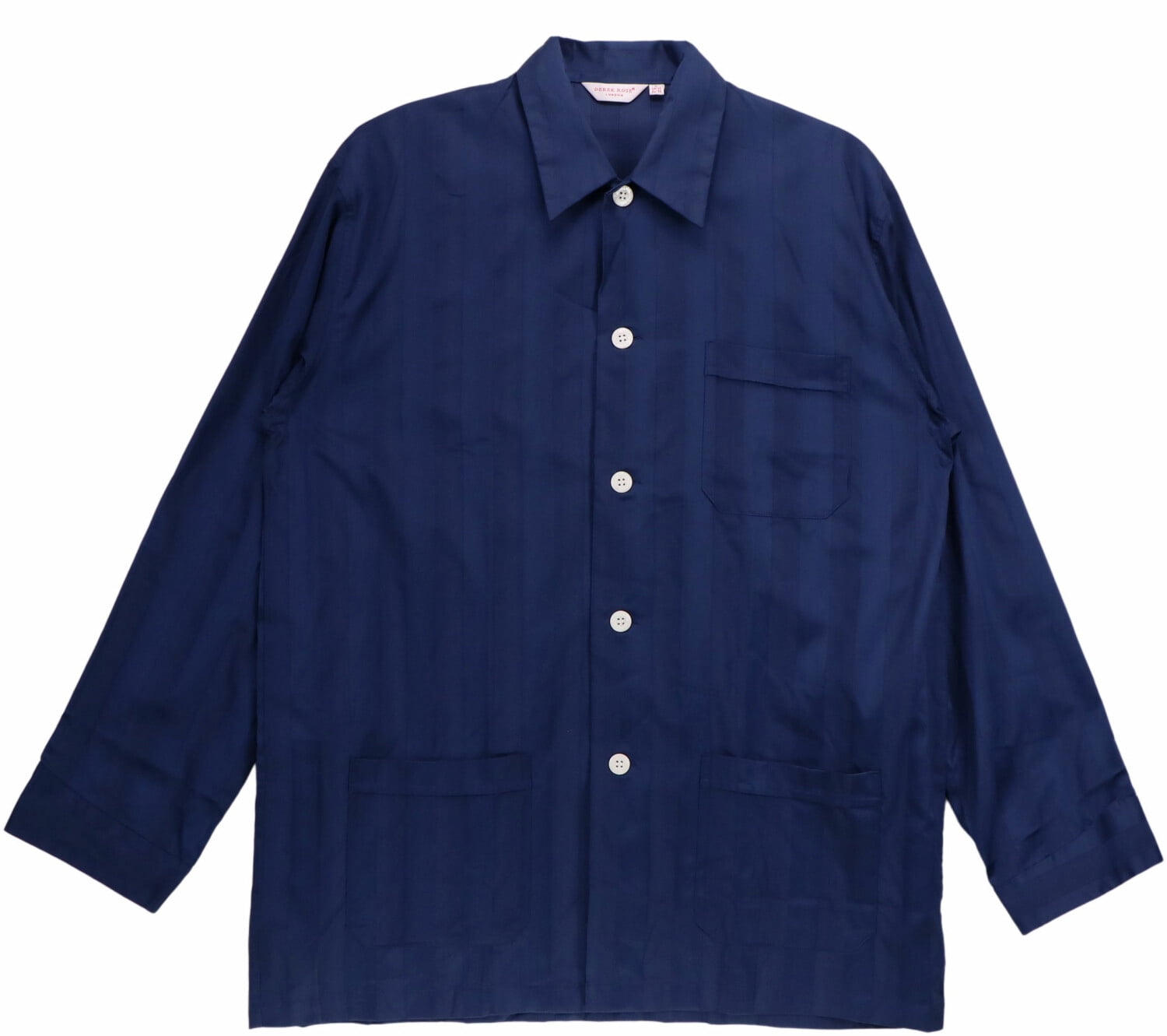 Derek Rose Men's Navy Stripe Pyjama Sleep Set - 42