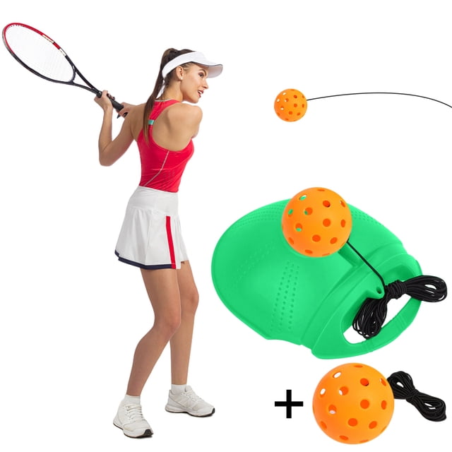 Yhmxh Sports and Outdoors Pickball Trainer Training Base High Elastic Plastic Hole Ball Beginner Practice A Pickleball