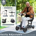 thumbnail image 3 of Trottinette de Mobilité Électrique Motorisée à 4 Roues, Doubles Moteurs Robustes Siège Grand - Bleu Ciel Mat, 3 of 14