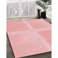 thumbnail image 3 of Ahgly Company Tapis d'Intérieur Rectangulaire Transitionnel Pastel Rouge Rose Lavable à la Machine, 5 Pieds x 8 Pieds, 3 of 7