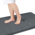 thumbnail image 1 of ORUYROP Memory Foam Bath Mat Large Size, 36.2 x 24 Inches,Soft and Comfortable, Super Water Absorption, Non-Slip, Thick, Machine Wash, Easier to Dry for Bathroom Floor Rug, Dark Gray, 1 of 7
