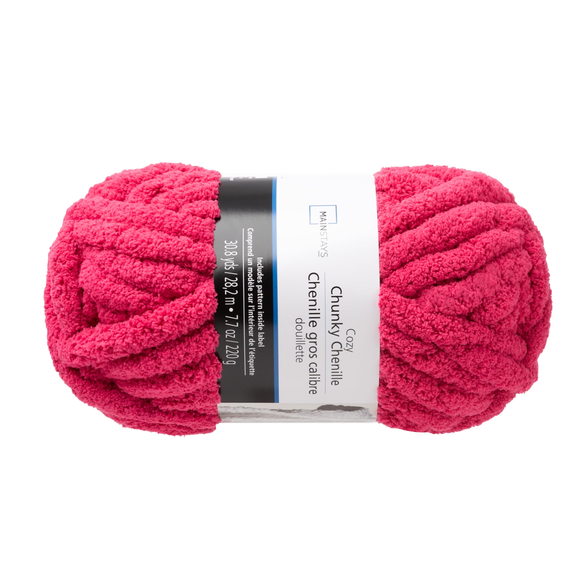 MS Chenille Gros Calibre Fete Rose fil