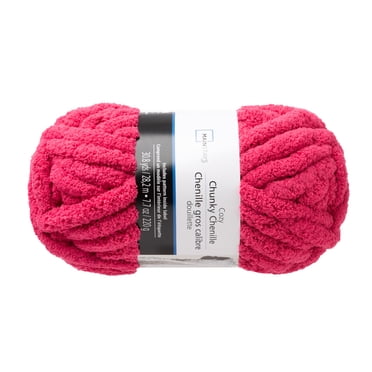 MS Chunky Chenille Pink Party Polyester Yarn