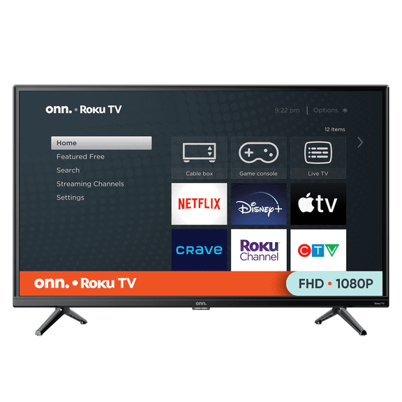 onn. 32” FHD 1080p Roku Smart TV (100122566-CA)