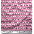 thumbnail image 1 of Soimoi Polyester Crepe Fabric Cat Animal Print Fabric by The Yard 52 Inch Wide, 1 of 3