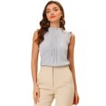 thumbnail image 1 of INSPIRE CHIC Blouses de Travail Sans Manches pour Femmes, Hauts CHIC à Volants Plissés Gris TG, 1 of 5