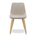thumbnail image 2 of Bouclair Beige Fabric and Wood Dining Chair, 2 of 5