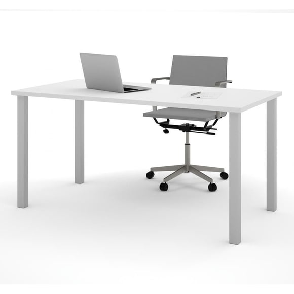 Table Bestar de 30 x 60 po avec pattes de métal carrées
