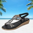 thumbnail image 2 of Kcodviy Sandales pour Femmes Chaussures Sandales Compensées Femmes Talons Sandales à Bride à Boucle Sandales d'Été pour Femmes Sandales de Plage Chaussures pour Sandales à Petit Talon Compensé pour Femmes, 2 of 5