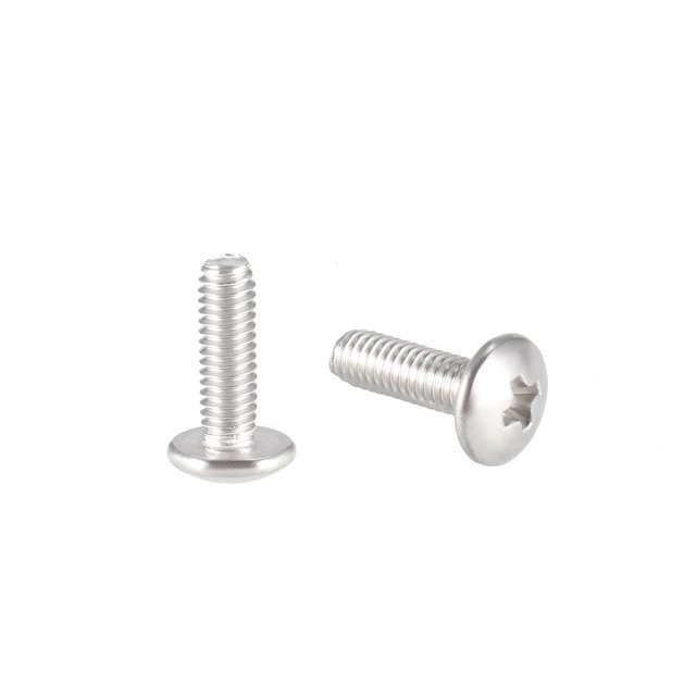Unique Bargains Vis de Machine, Vis de Tête de Ferme Phillips M2.5x6mm, Acier Inoxydable 304, Boulons de Fixation 100 Pcs