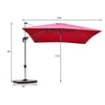 thumbnail image 2 of Costway Parasol Déporté Carré de Patio 10 Pi, Inclinaison à 360 Degrés, Aluminium, Rouge, 2 of 9