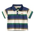 thumbnail image 1 of Polos pour Garçons Chemise à Rayures Col Chemise Polo d'Été Garçon Chemise à Manches Courtes 6-7 Ans Mode Garçons, 1 of 3
