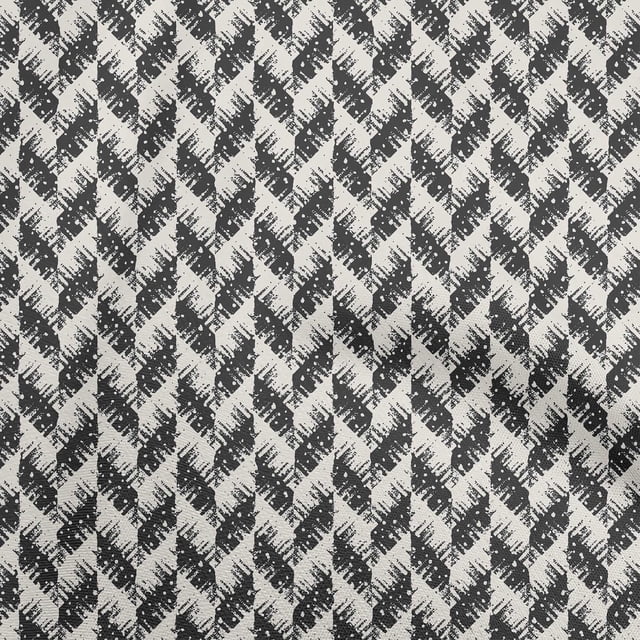 oneOone Polyester Spandex Black Fabric Texture Sewing Material Print Fabric By The Yard 56 Inch Wide