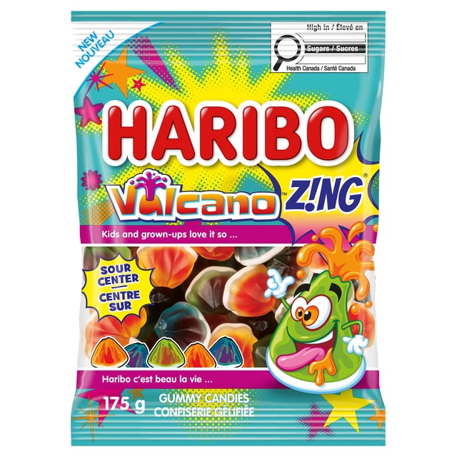 Haribo Z!NG Vulcano Gummy Candy, No Artificial Colours
