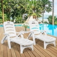 thumbnail image 4 of Costway Chaise Longue de Patio Pliante Réglable pour Terrasse, Fauteuil Inclinable à 5 Positions avec Roues, 4 of 10