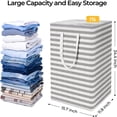 thumbnail image 1 of Home Textile Storage Freestanding Laundry Hamper Tall Clothes Hamper with Extended Handles for Dorm Family and Home Organization, 1 of 7